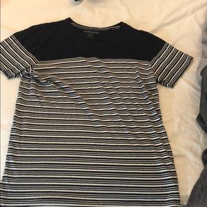 Super nice striped navy blue and white